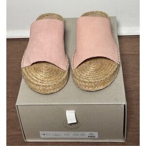 Urban Outfitters Mimi Espadrille Slide in Pale Pink